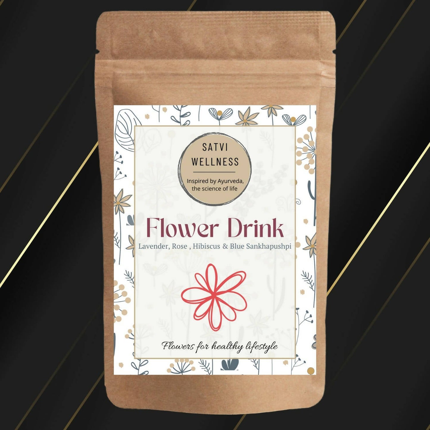 Satvi Wellness Mix Flower Drink | Mixed Flower Tea | Herbal Tea