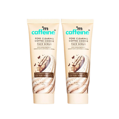 mCaffeine Pore Clear Coffee Cookie Face Scrub for Blackheads & Tan Removal