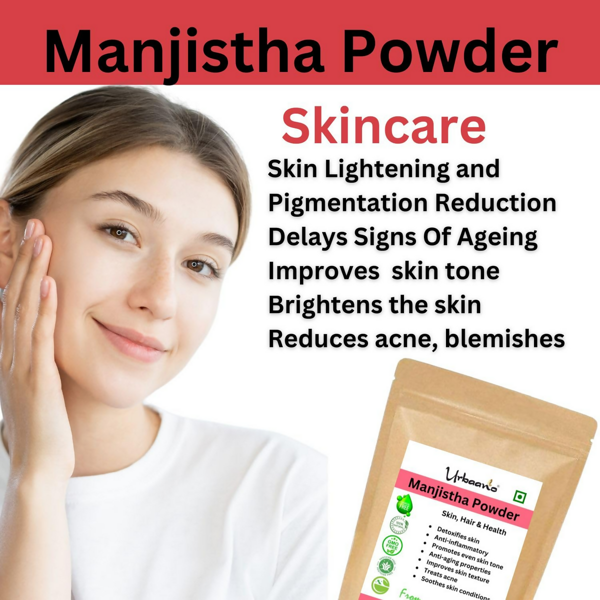 Urbaano Herbal Organic Manjistha Powder Majith Powder