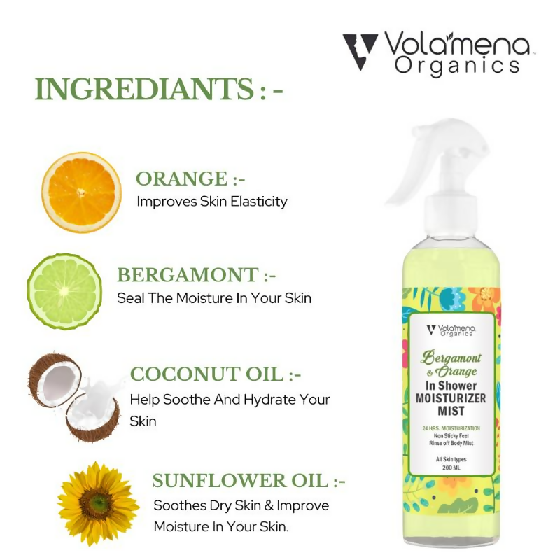Volamena Bergamont & Orange In Shower Moisturizer Mist