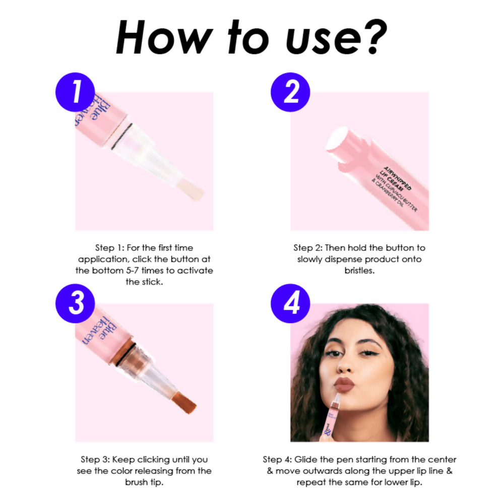Blue Heaven Paint & Pout Airwhipped Lip Cream - Honey Hug 07