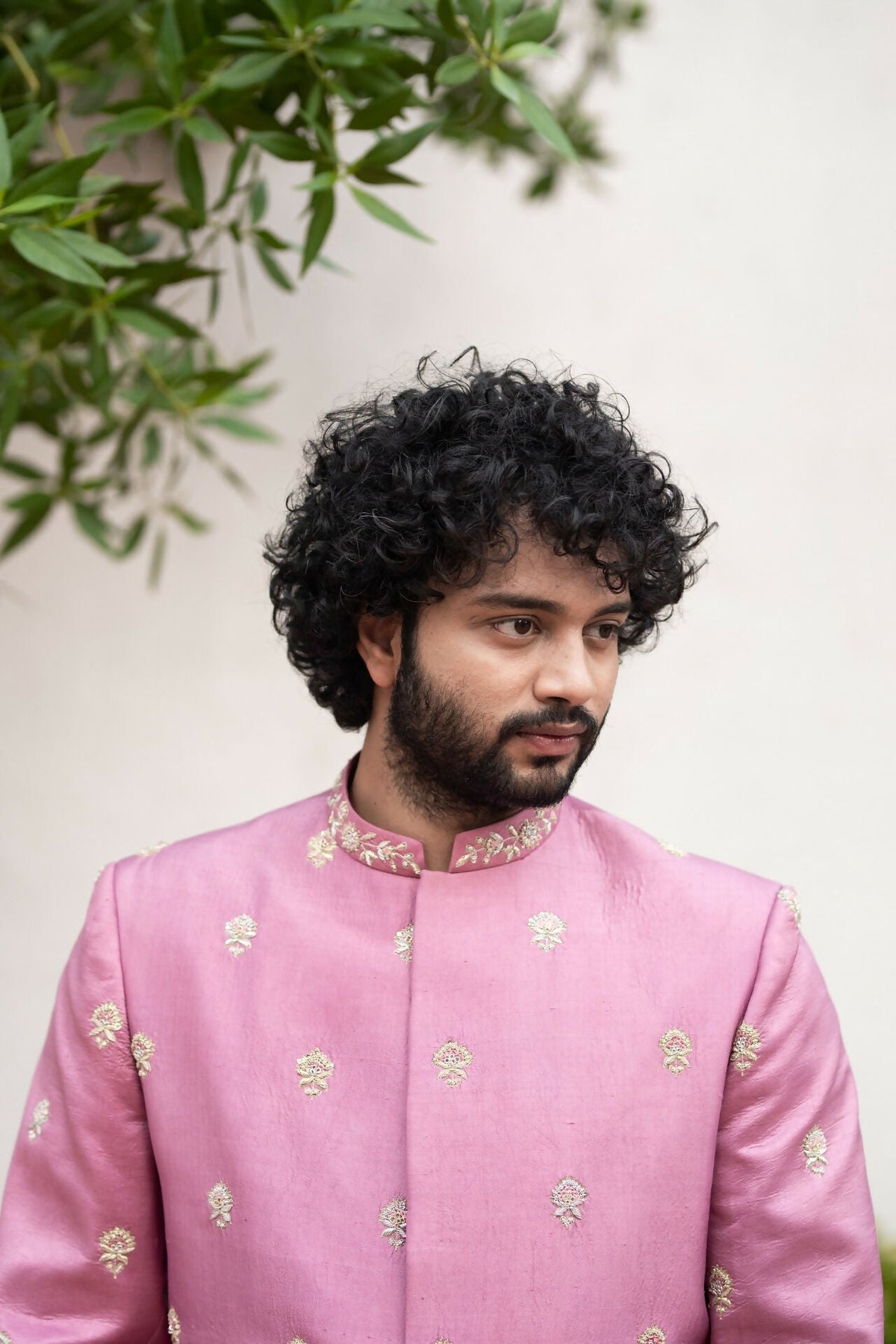 Purple Sherwani Set by Hilo Design