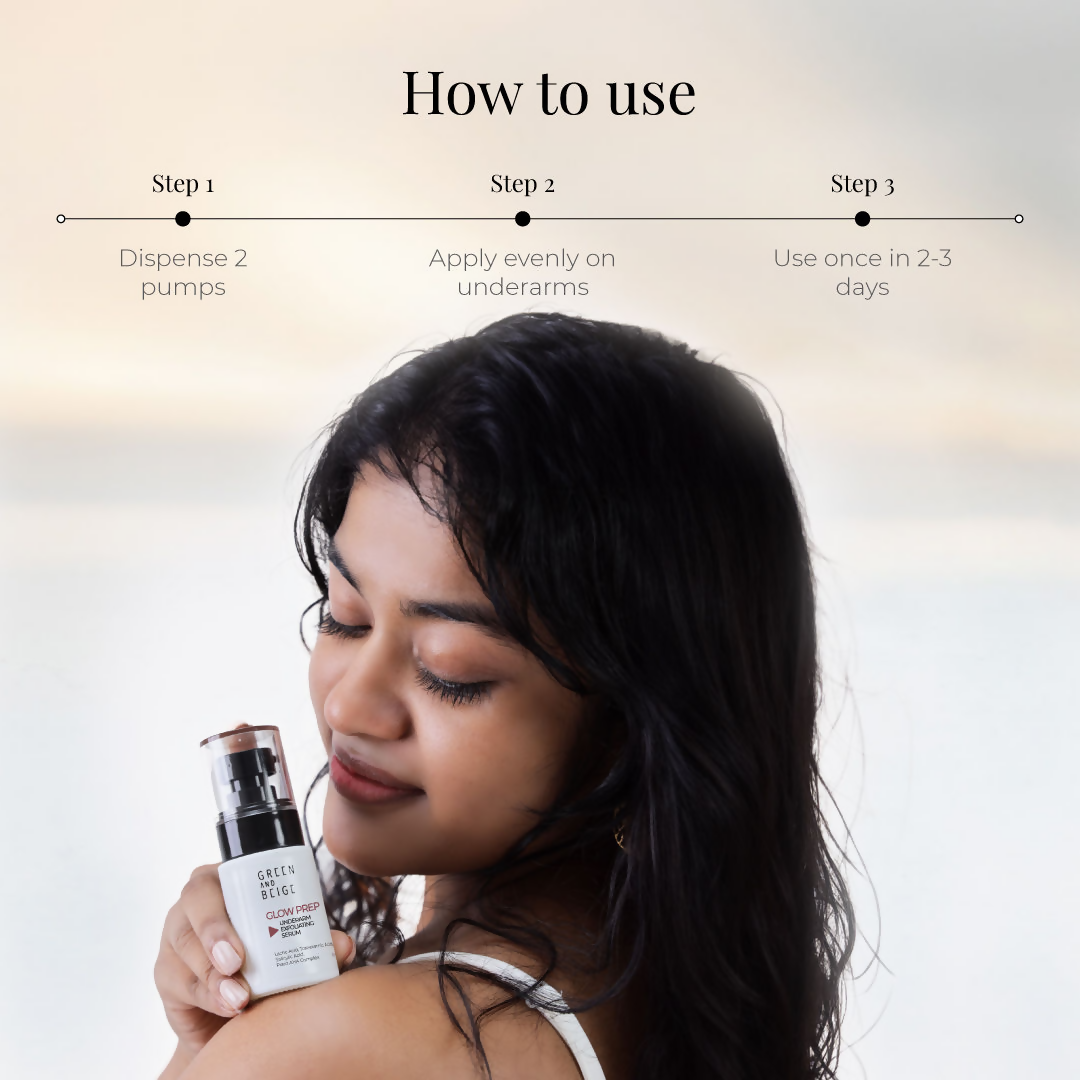 Green And Beige Glow Prep Underarm Exfoliating Serum