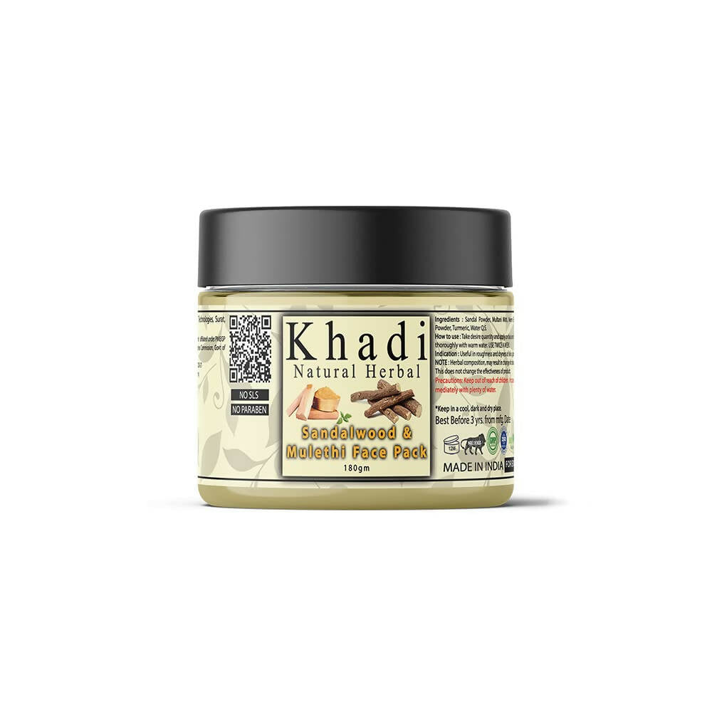 Khadi Natural Herbal Sandalwood and Mulethi Powder Face Pack