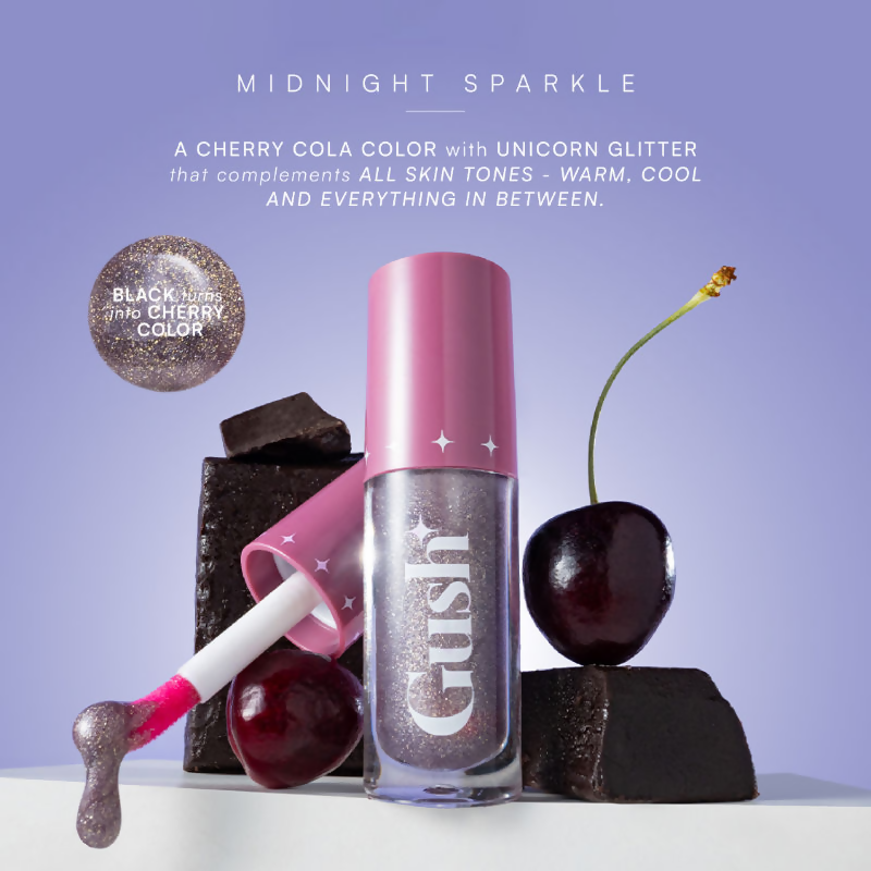 Gush Beauty H-Inched Transformative Glossy Lip Tint - Midnight Sparkle