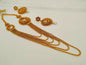 White Kemp Layer mugappu Necklace Set