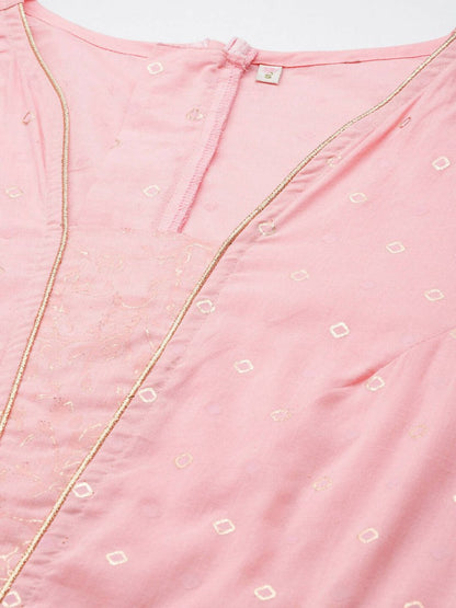 Ahalyaa Women Pink Printed Basic Jumpsuit