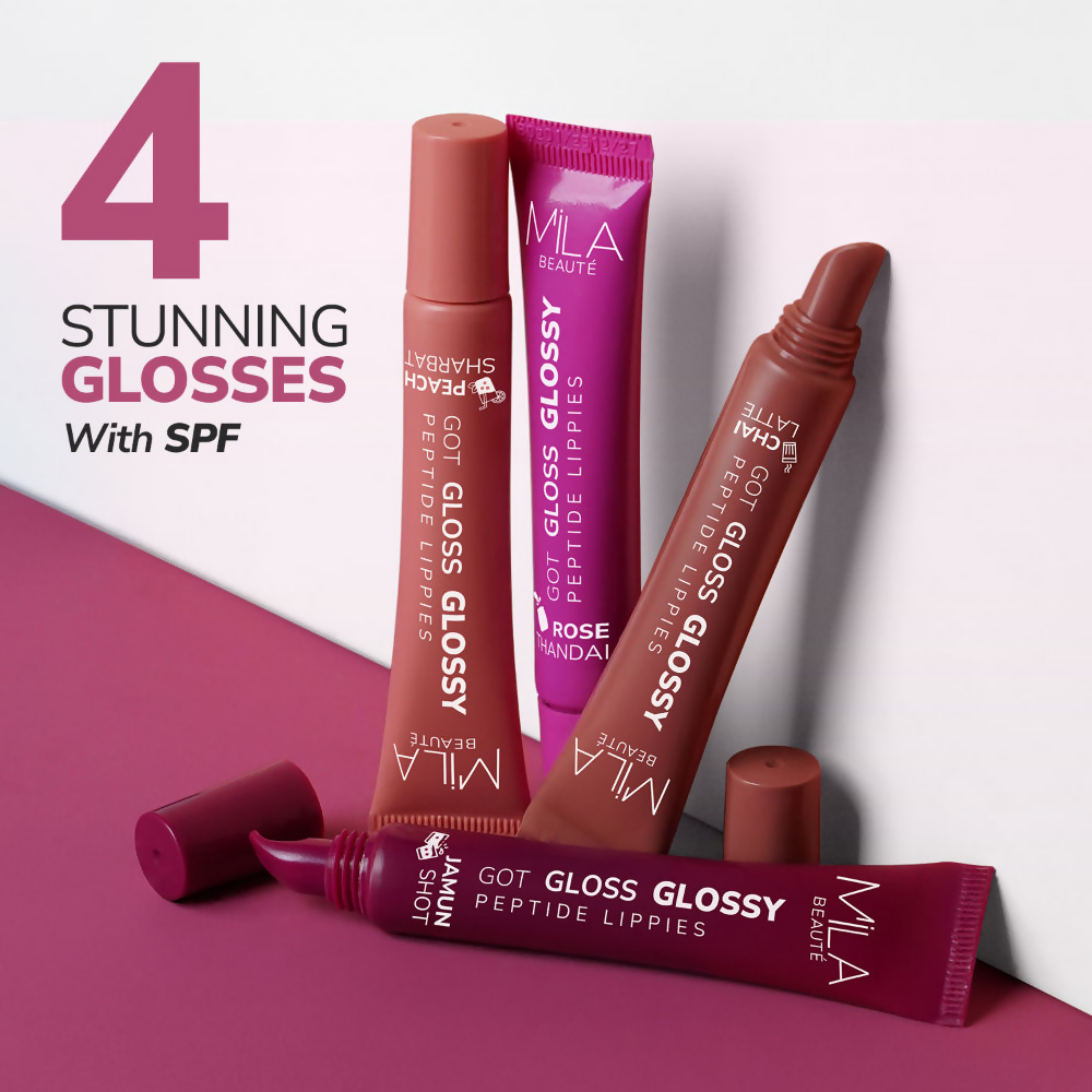 Mila Beaute Got Gloss Peptide Lippies - Rose Thandai