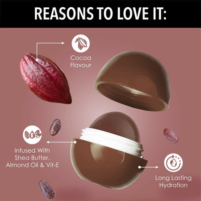 Blue Heaven Tinted Lip Balm Cocoa infused with Shea Butter, Almond oil and Vitamin E