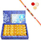 Ghasitaram Nani's Special Besan Barfi With Pearl Beads Rakhi