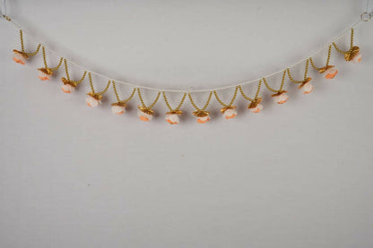 Kundan HandiKrafts Gold Orange Rose Thoranna