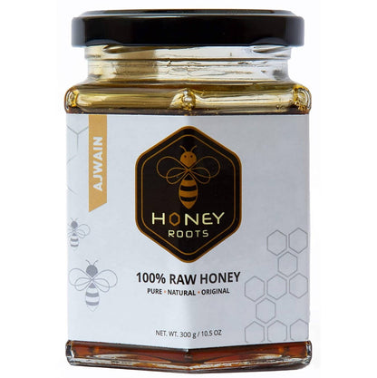 Honey Roots Ajwain Flavor Raw Honey