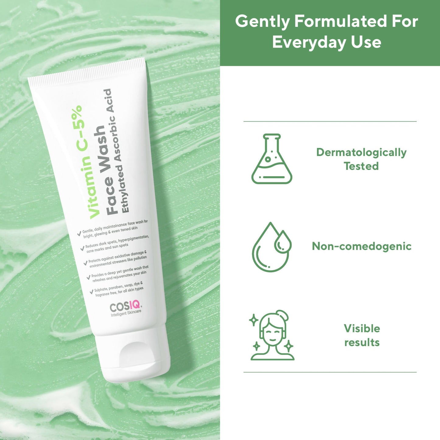 Cos-IQ Vitamin C-5% Brightening and Glow Face Wash