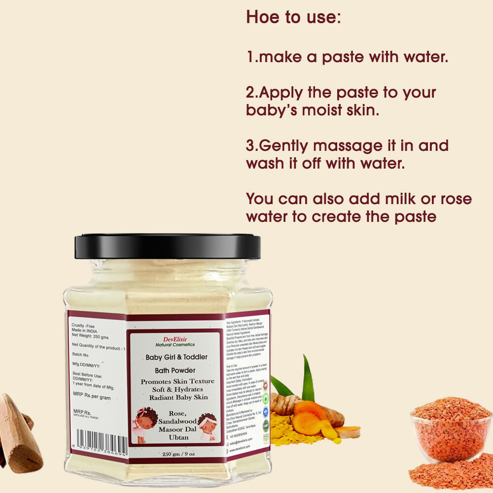 DevElixir Girl Baby Ubtan Natural Bright & Glowing Skin Tone