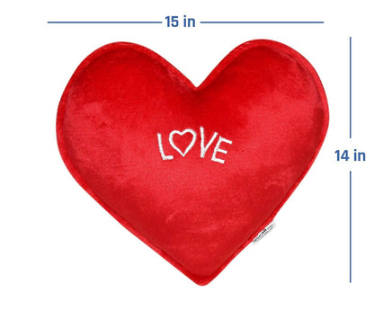 Oscar Home Soft Love Heart Shape Soft Cushion Pillow Toy (Red Color)