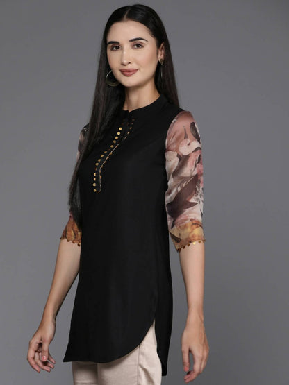 Ahalyaa Women's Traditional wear Tunic - Black