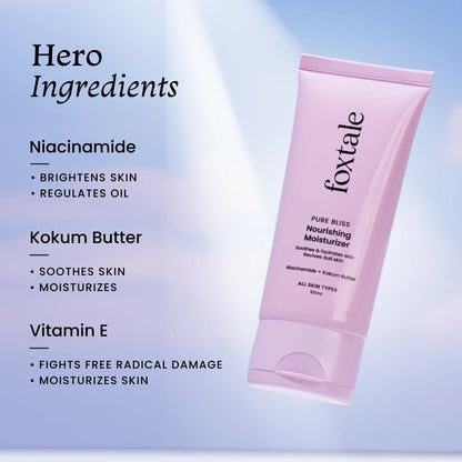 Foxtale Nourishing Face Moisturizer With Niacinamide For 24 Hr Hydration & Lightweight