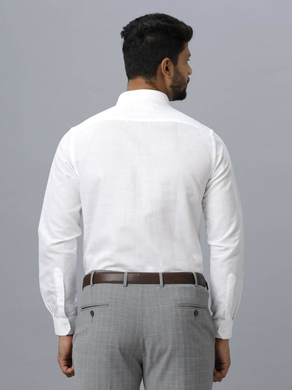 Ramraj Cotton Mens Full Sleeve Formal 100 % Cotton White Shirt