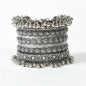 Mominos Fashion Joharkamal Oxidised Silver-Plated Ghungroo Handcraft Bracelet - Design 025