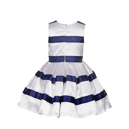Asmaani Baby Girl's Multi-Color Satin Knee Length Frock (AS-DRESS-22008)