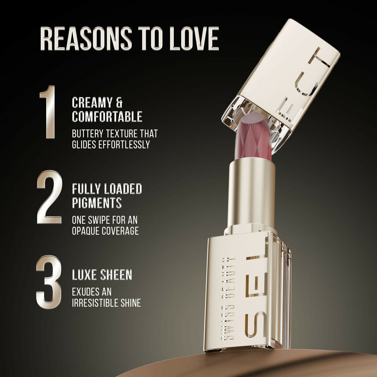 Swiss Beauty Select Creme Touch Hydrating Lipstick - 12 Worthy Wine