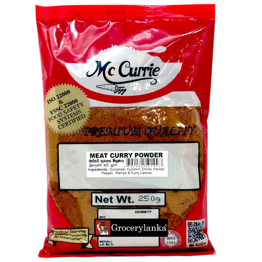 Mc Currie Meat Curry Powder 250g – Authentic Sri Lankan Spice Blend for Rich, Flavorful Curries