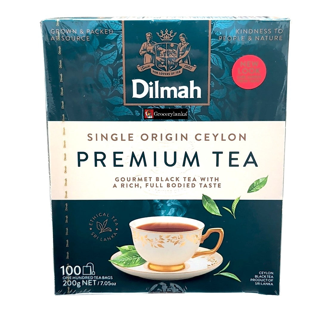 Dilmah Premium Ceylon Tea – 100 Tea Bags of Fine Sri Lankan Black Tea