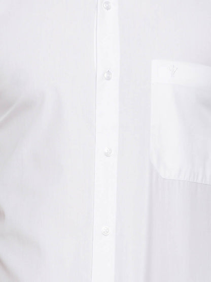 Ramraj Cotton Mens Half Sleeve Formal 100 % Cotton White Shirt
