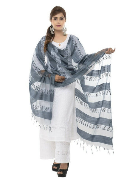 Mominos Fashion Moeza Cotton Payal Design Gray Dupatta