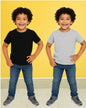 Chilins Kids Round Neck T-Shirt Half Sleeves 100% Cotton Plain Solid Color Tshirt