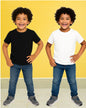 Chilins Kids Round Neck T-Shirt Half Sleeves 100% Cotton Plain Solid Color Tshirt