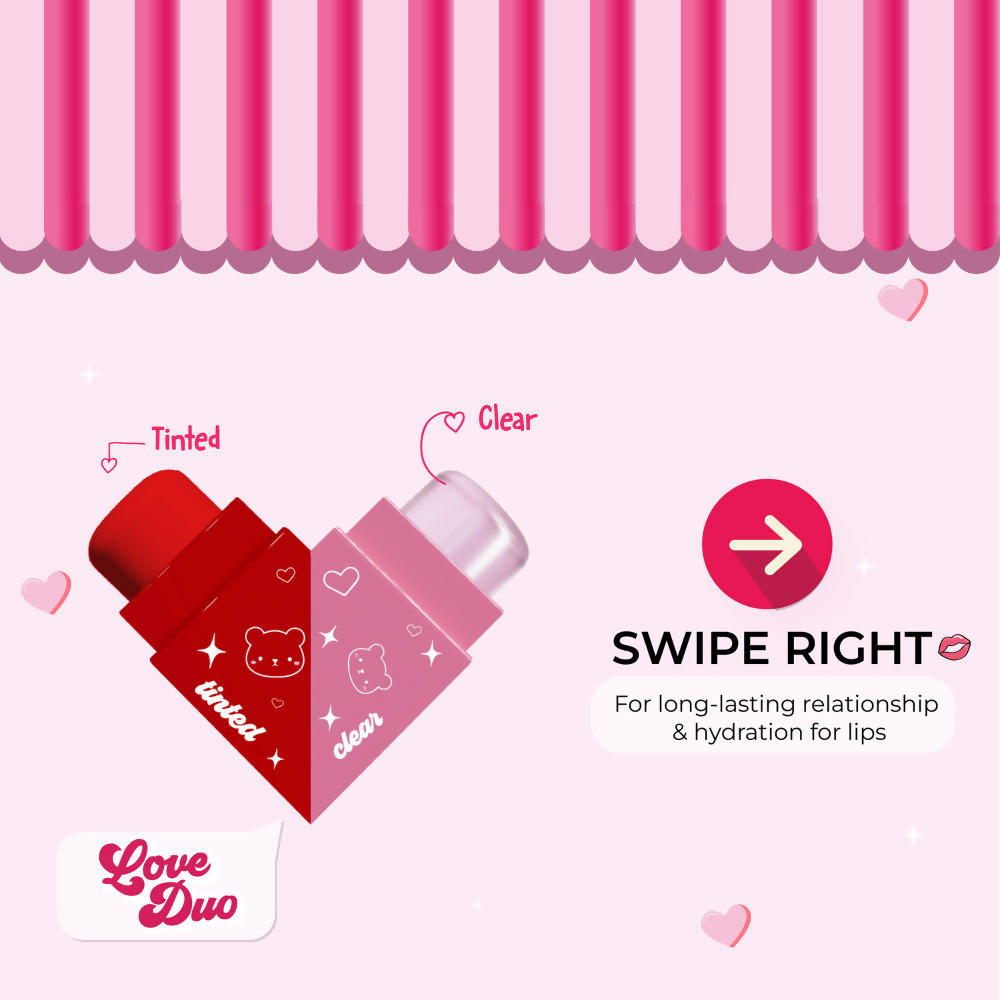 Blue Heaven Love Duo 2-In-1 Clear & Tinted Lip Balm - Bae (Clear+ Watermelon)