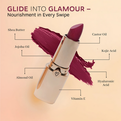 Dunamiss Matilda Deep Mauve Satin Lipstick