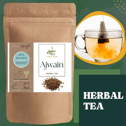 Satvi Wellness Ajwain Tea | Carom Seed Tea Bags | Herbal Tea