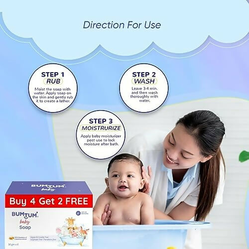 BUMTUM Baby Soap (B4G2 Free) with Goodness of Calendula Extract
