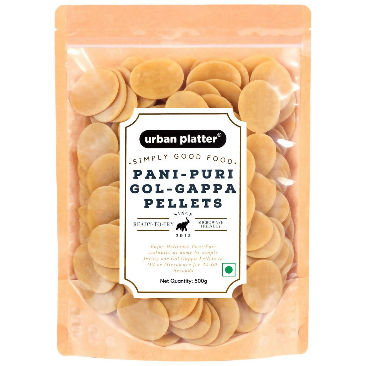 Urban Platter Pani Puri Golgappa Pellets Ready-To-Fry Or Microwave