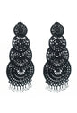 Mominos Fashion Johar Kamal Women's Latest Design Black Color Earrings