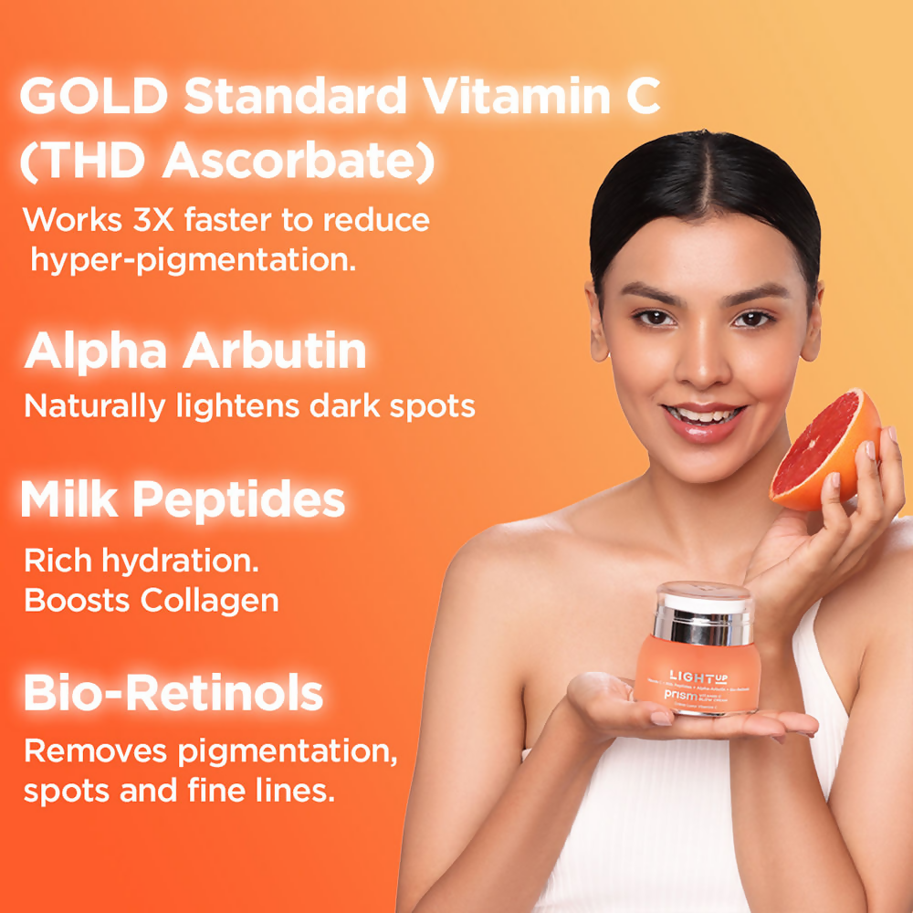 Light Up Vitamin C Face Cream For Pigmentation Ageing And Collagen