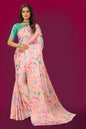 Aayaa Designer Printed Satin Saree - Multi Color