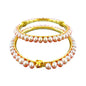 J Pearls Peach Pearl Bangles - Real Pearl Jewelry