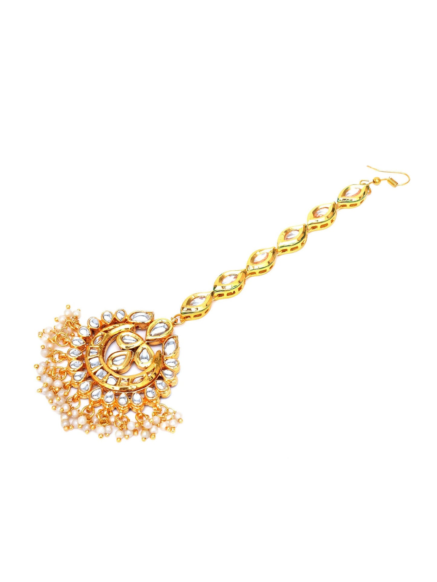 Kundan Maang Tikka (Gold) - Ruby Raang