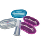 Safe-O-Kid Silicone Baby Finger, Infant Training Soft Teeth Brush, Oral Cleaning Massager For Babies- 1 Blue, 1 Pink & 1 Transparent