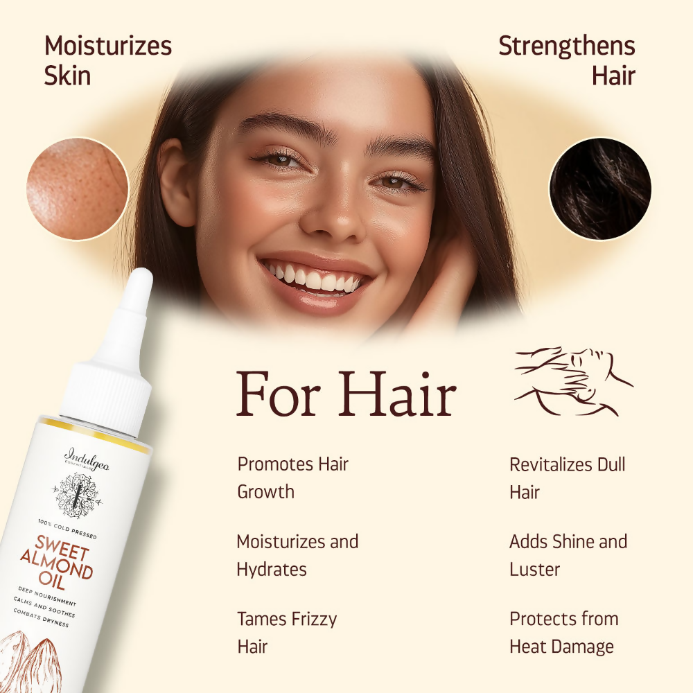 Indulgeo Essentials Cold Pressed Sweet Almond Oil