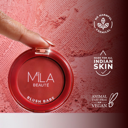 Mila Beaute Babe Blush Powder Blush - Peach Soda