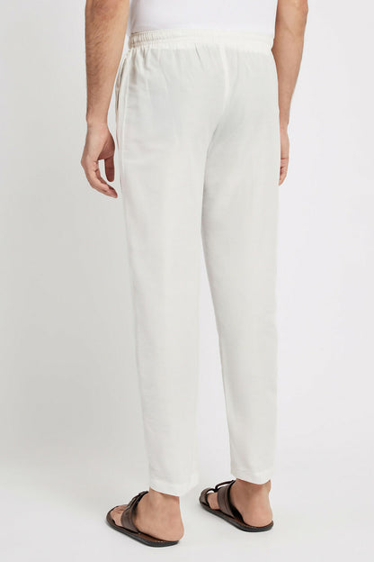 Ethnic India White solid Pant for Men