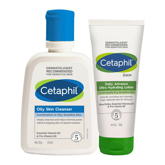 Cetaphil Oily Skin Cleanser & Hydrating Combo For Sensitive Skin