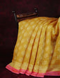 Dry Mehendi Colored Block Print Semi Chanderi Saree By Gayathri Reddy Designer Studio