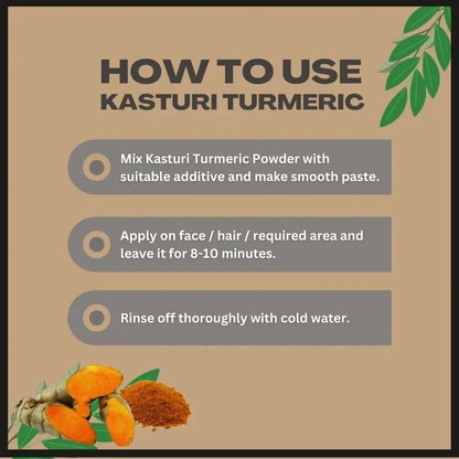 Etheric Wild Kasturi Turmeric Powder for Skin Care & Whitening