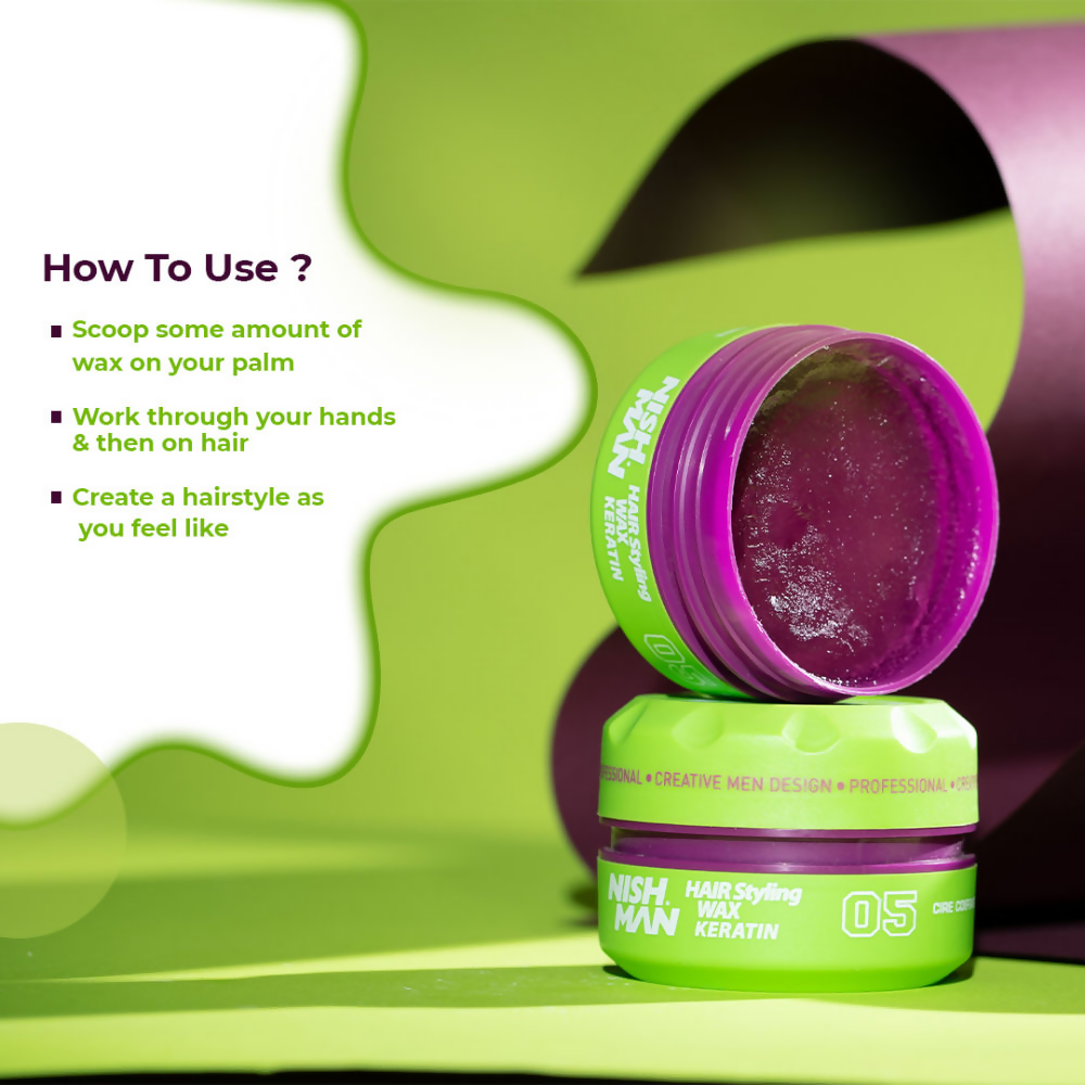 Nishman Keratin Hair Styling Wax