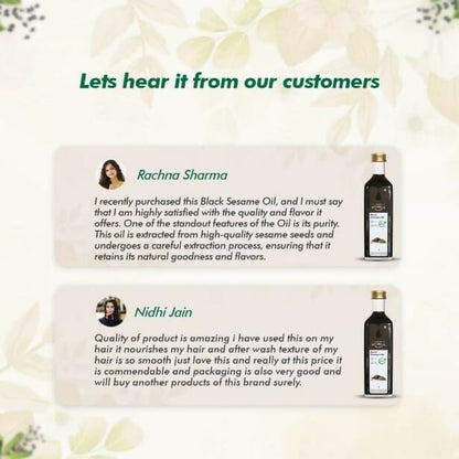 Farm Naturelle Wood Pressed Black Sesame Oil